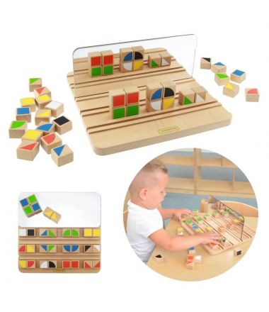 Odbicia Lustrzane, Kolorowe Klocki dla dzieci Masterkidz Montessori