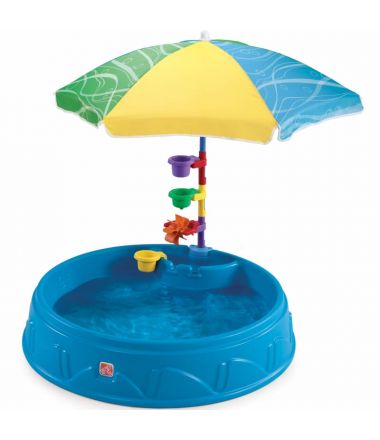 Basen ogrodowy dla dzieci z parasolem i akcesoriami Step2