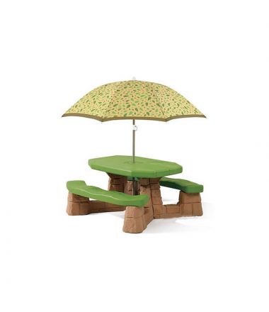 Stolik piknikowy dla dzieci z parasolem STEP2