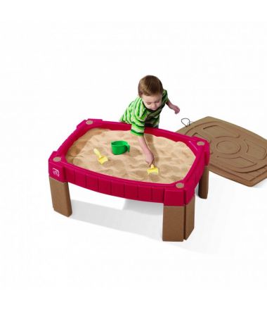 Duża piaskownica dla dzieci - stół z pokrywą - tor samochodowy STEP2