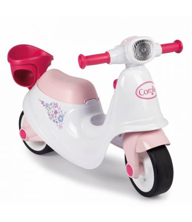 Jeździk dla dziecka skuter biało-różowy Corolle Ride On Smoby