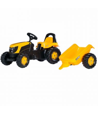 Traktor na pedały z przyczepką dla dziecka Rolly Toys JCB rollyKid