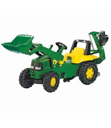 Traktor na Pedały dla dziecka Rolly Toys rollyJunior John Deere  + Łyżka + Tur
