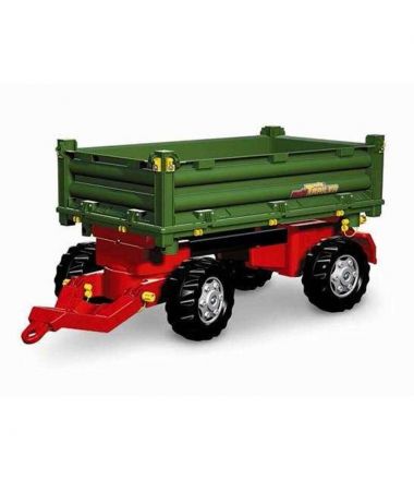 Przyczepa do traktorka na pedały dwuosiowa zielona Rolly Toys rollyTrailer Rolly Multi