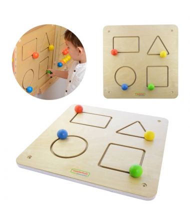 Tablica Przesuwna - Kształty Geometryczne Montessori MASTERKIDZ