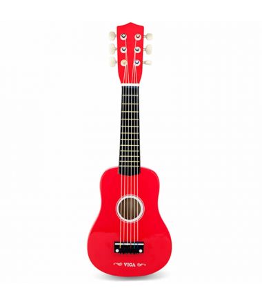 Drewniana gitara dla dzieci Czerwona 21 cali 6 strun Viga
