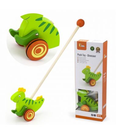 Drewniany pchacz dla dziecka Viga Toys Dinozaur