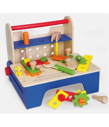 Drewniany Warsztat Majsterkowicza Stolarski z Narzędziami Viga Toys Montessori