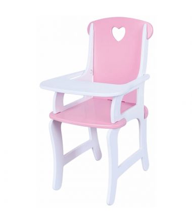 Drewniane krzesełko do karmienia lalek marki Viga