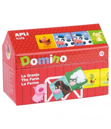 Apli Kids Domino w kartonowym domku Farma 