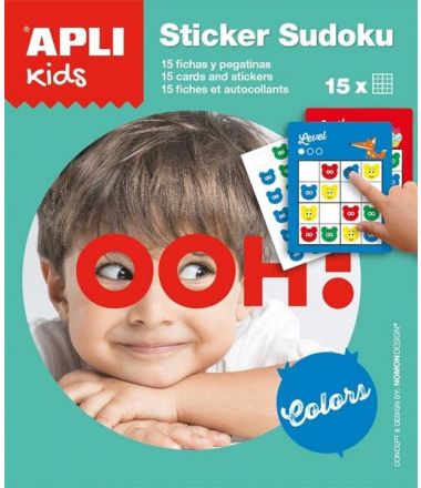 Apli Kids Gra podróżna z naklejkami Sudoku kolory