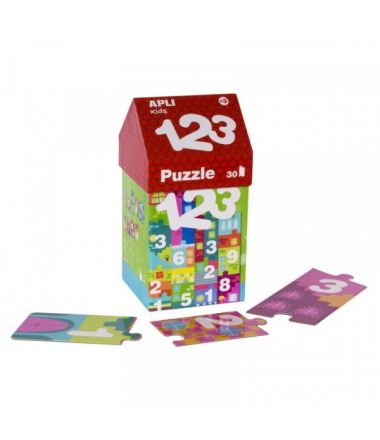 Apli Kids Puzzle w kartonowym domku Cyfry 3+ 
