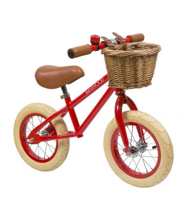 Banwood FIRST GO! rowerek biegowy red - regulowana wysokość kierownicy oraz siedziska
