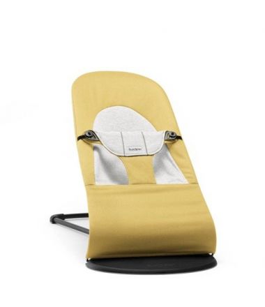 BABYBJORN - leżaczek Balance Soft Cotton/Jersey - Żółty/Szary