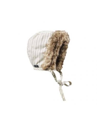 Ciepła czapka bonetka dla dziecka Winter Bonnet Elodie Details - Pinstripe