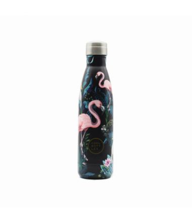 Butelka termiczna 500 ml Cool Bottles Tropical Flamingo navy