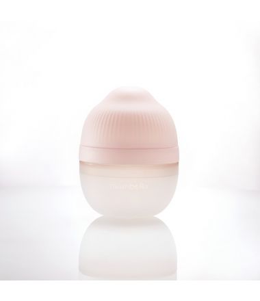 Mombella Butelka Antykolkowa dla Noworodka Breast Shape Old Roze Silikonowa 120 ml