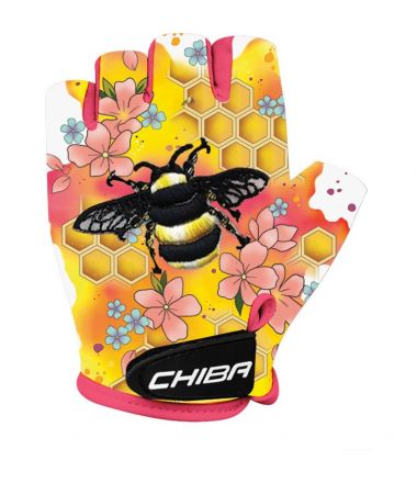 CHIBA rękawiczki rowerowe dziecięce Bee żółte