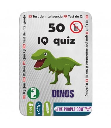 Podróżne łamigłówki dla dzieci marki The Purple Cow - 50 IQ Dinozaury