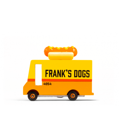 Samochód Drewniany Candylab w wersji - Hot Dog Van
