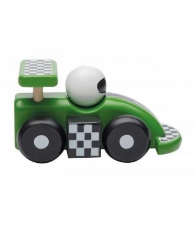 Joueco Drewniane auto wyścigowe zielone 