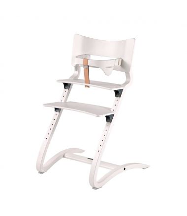 ZESTAW - krzesełko do karmienia CLASSIC™ LEANDER, białe + barierka, tacka, poduszka Dark Blue - 