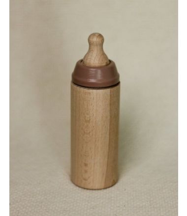 Miniland Drewniana butelka dla lalek w kolorze frappe