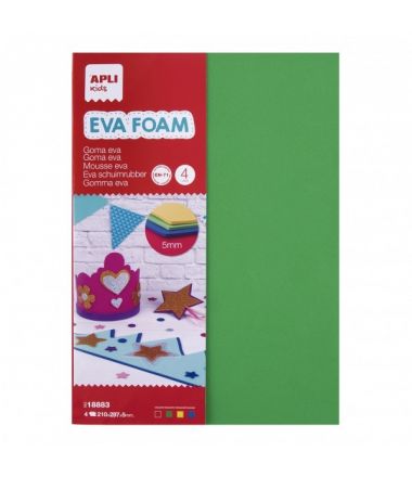 Pianka EVA w arkuszach A4 Apli Kids 5mm -  4 szt.