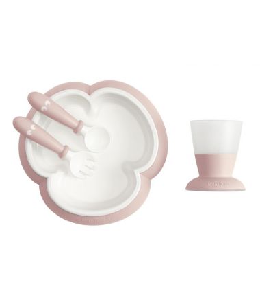 BABYBJORN - zestaw do karmienia - Powder Pink 