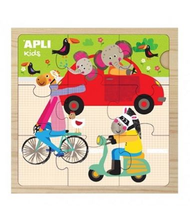 Drewniane puzzle dla dziecka 3+