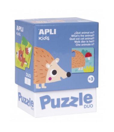 Puzzle dwuczęściowe Apli Kids Jakie to zwierzątko dla dzieci 3+