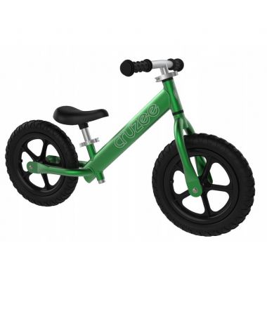 Rowerek biegowy CRUZEE 12'' Zielony czarne koła, super lekka biegówka