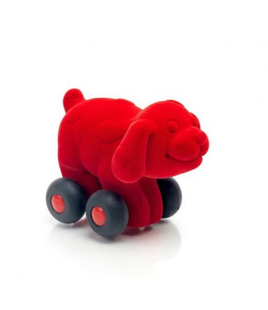 Rubbabu Pies – pojazd sensoryczny czerwony mikro 