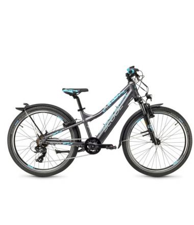 Lekki rower dziecięcy S'COOL e-troX 24" 7 biegów