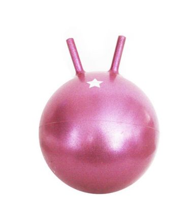 Piłka do skakania dla dziecka Ratatam z brokatem Glitter pink