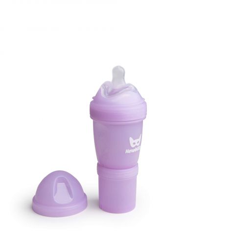Herobility butelka antykolkowa do karmienia niemowląt 140 ml fioletowa