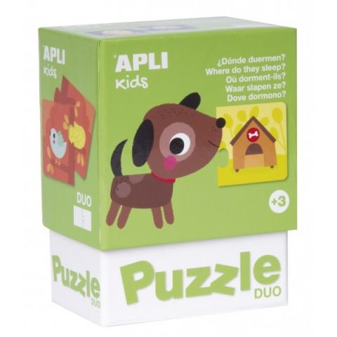 Puzzle dwuczęściowe Apli Kids dla dzieci 3+