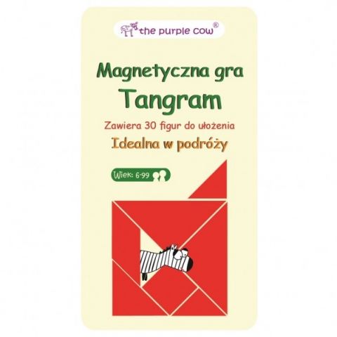 Podróżna gra magnetyczna dla dzieci marki The Purple Cow - Tangram