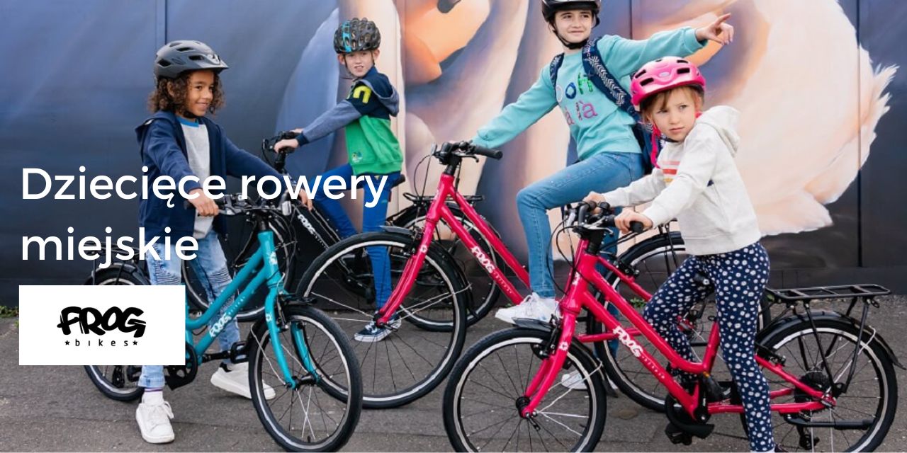 dzieci na rowerach miejskich Frogbikes